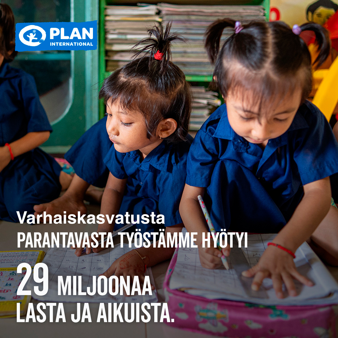 Varhaiskasvatusta parantavasta työstämme hyötyi 29 miljoonaa ihmistä.