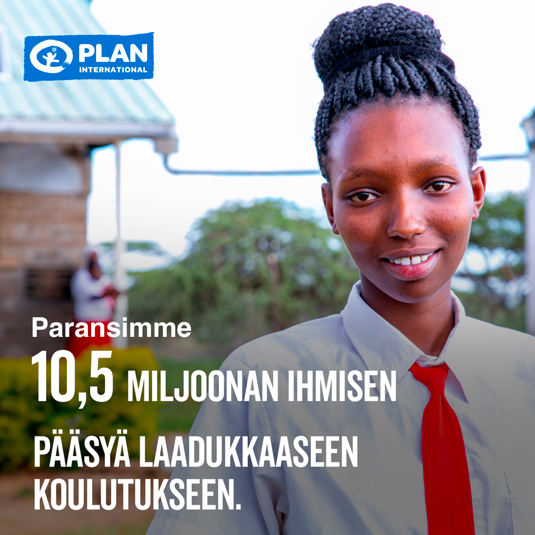 Paransimme 10,5 miljoonan ihmisen pääsyä laadukkaaseen koulutukseen.